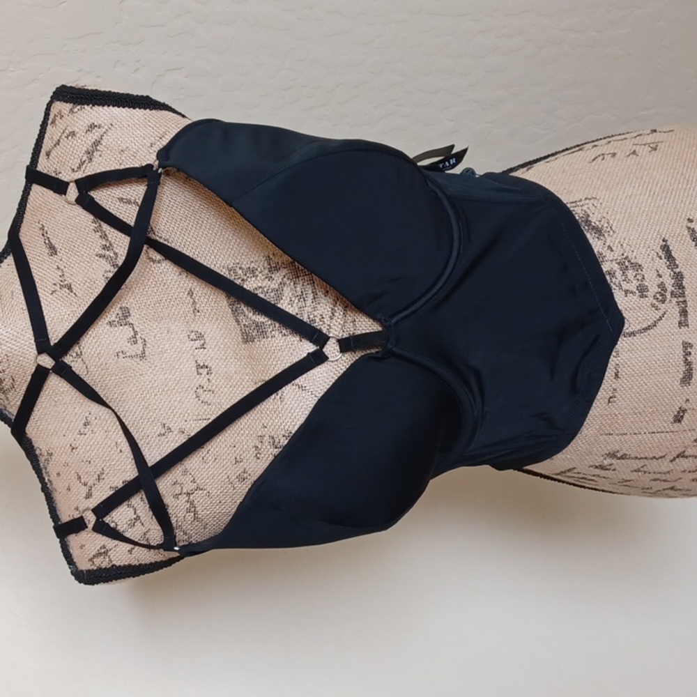 3X Killstar Black Strappy Bralette Set